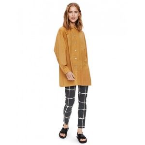 Bitte Kai Rand Copenhagen Yellow Linen Oversized Lagenlook Button Down Shirt